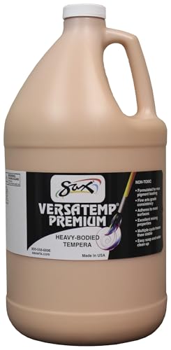 Sax Versatemp Premium Heavy-Bodied Tempera Paint, Peach, 1 Gallon