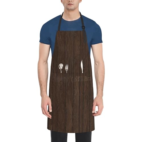 Board Waterproof Apron With Pockets For Adults-Adjustable Bib Apron For Cooking, Gardening, Painting,Housework