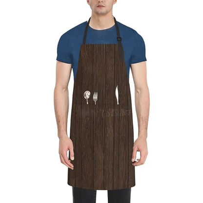 Board Waterproof Apron With Pockets For Adults-Adjustable Bib Apron For Cooking, Gardening, Painting,Housework