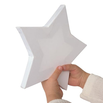Colorations 8" x 8" Star Shaped Canvas - Set of 10
