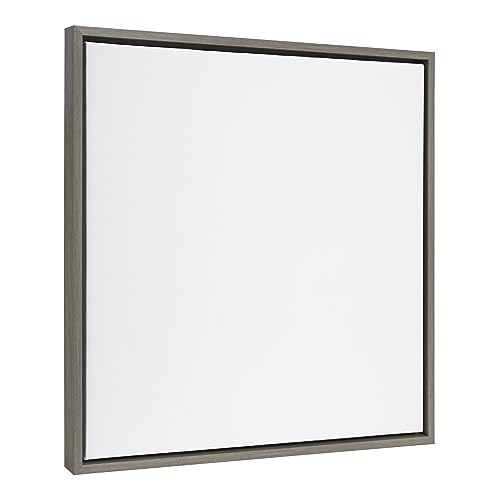 Kate and Laurel Sylvie Blank Framed Canvas Wall Art, 22x22 Gray, Modern Empty Canvas for Paint-Your-Own Art - color: Gray, size: 22"L x 22"W