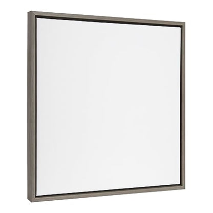 Kate and Laurel Sylvie Blank Framed Canvas Wall Art, 22x22 Gray, Modern Empty Canvas for Paint-Your-Own Art - color: Gray, size: 22"L x 22"W