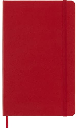 Moleskine Classic Notebook, Large, Plain, Red, Hard Cover (5 x 8.25)