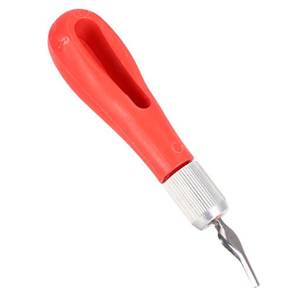 HEEPDD 2 Sets Wood Carving Tools Set, Stainless Steel Wood Block Carving Knifes with 2 Red Plastic Handle and 12 Blades Multifunctional Art Tools for Pumpkin Rubber Stamp Felt Craft