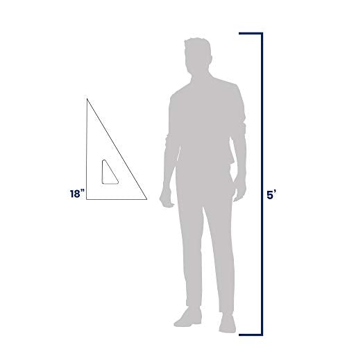 Pacific Arc Drafting Triangle, 18-inch, 30/60/90 Degrees, w/Inking Edge, Topaz - color: Topaz, size: 18-in, 30/60/90 degrees
