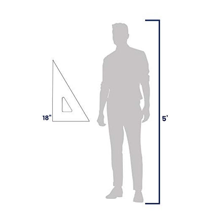 Pacific Arc Drafting Triangle, 18-inch, 30/60/90 Degrees, w/Inking Edge, Topaz - color: Topaz, size: 18-in, 30/60/90 degrees