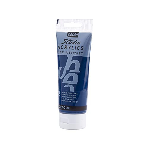 Pebeo - Acrylic Fine Studio Acrylics - Prussian Blue Hue - Prussian Blue Hue 100ml/3.38oz - color: Prussian Blue Hue