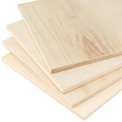 LEXININ 12 Pack 9 x 12 x 1/2 Inch Wood Canvas Panels, Unfinished Wooden Canvas Boards, Cradled Wood Pouring Panels for Painting, Arts Crafts