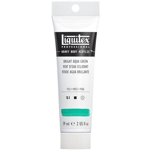 Liquitex Professional Heavy Body Acrylic Paint, 2-oz (59ml) Tube, Bright Aqua Green - color: Bright Aqua Green, style: 2-oz Tube