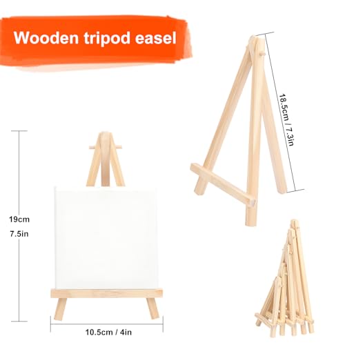 Yiksonyo 60 Pack 7 Inch Wooden Easel, Tabletop Wood Easels, Small Wooden Easel for Painting, Art, and Crafts - size: 60 Pack 7 Inch