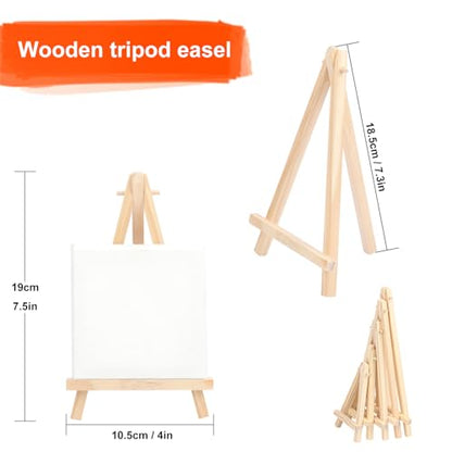 Yiksonyo 60 Pack 7 Inch Wooden Easel, Tabletop Wood Easels, Small Wooden Easel for Painting, Art, and Crafts - size: 60 Pack 7 Inch