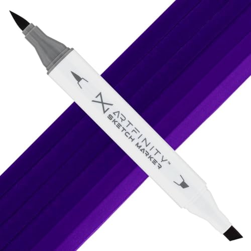Artfinity Sketch Markers - Blue Velvet BV1-9, Vibrant, Professional, Dye-Based Alcohol Markers for Artists, Drawing, Travel, & More - color: Blue Velvet BV1-9, size: 1 Count (Pack of 1)