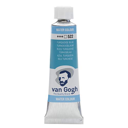 Van Gogh Watercolor Paint, 10ml Tube, Turquoise Blue 522