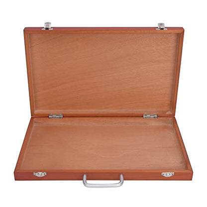 Oil Painting Box Portable Wooden Painting Case Wooden Painting Easel Painting Tool Case Wood Easel Case Watercolor Container Wooden Art Wood Desk Table Easel Travel Pigment Case Painting Easel