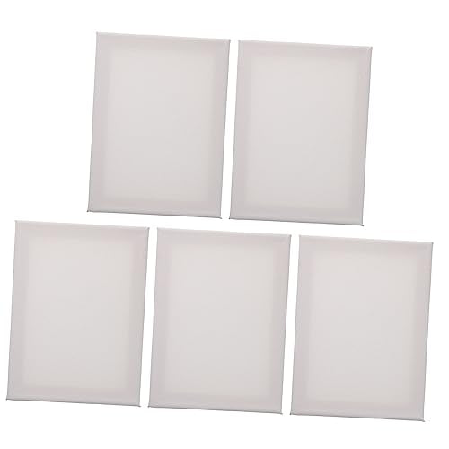 Angoily 5PCS Blank Stretched Canvas for Acrylic Painting 6x8 Inch Cotton Linen Material for Artists and Beginners for Home Decor and Art Projects