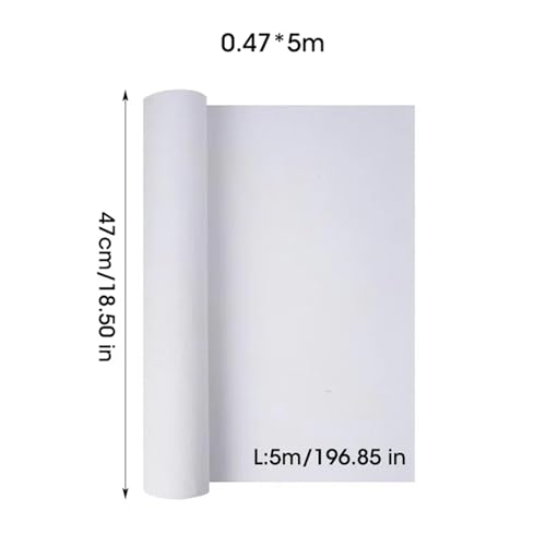 Paint Canvases Panel 2 Rolls Cotton Canvas, 5M White for Oil Acrylic Painting(0.47x5m) - color: 0.47x5m