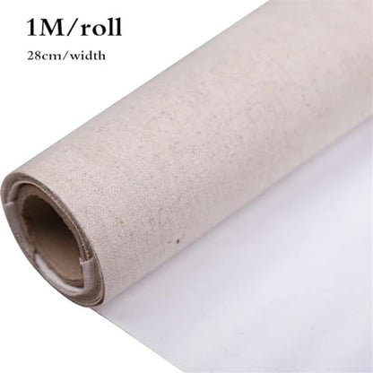 Linen Blend Canvas Roll 28 cm 1M/roll Primed for Acrylic Oil Painting