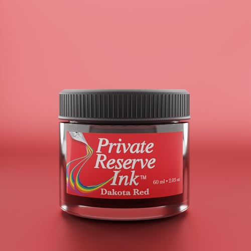 Private Reserve Premium Fountain Pen Ink, 60ml Bottle, Dakota Red | Premium fountain pen ink with smooth flow, rich color, and reliable everyday writing performance. - color: Dakota Red