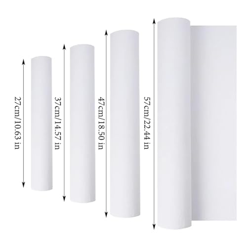 Paint Canvases Panel 2 Rolls Cotton Canvas, 5M White for Oil Acrylic Painting(0.37x5m) - color: 0.37x5m