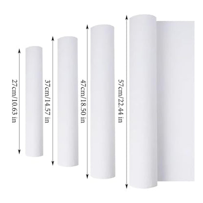 Paint Canvases Panel 2 Rolls Cotton Canvas, 5M White for Oil Acrylic Painting(0.37x5m) - color: 0.37x5m