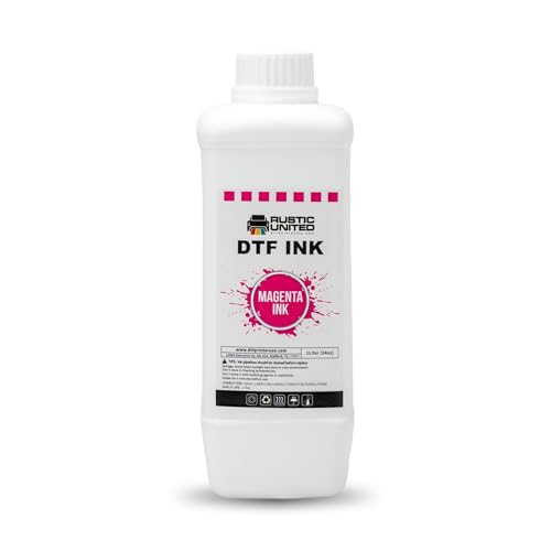 Premium Magenta DTF Ink Refill 1L / 34oz for Heat Transfer Printing, Compatible with Epson ET-8550, ET-8500, XP-15000, L1800, L805, R1390, R2400, DX5, DX7, XP600, I3200 Printers - color: Magenta, size: 1000ml