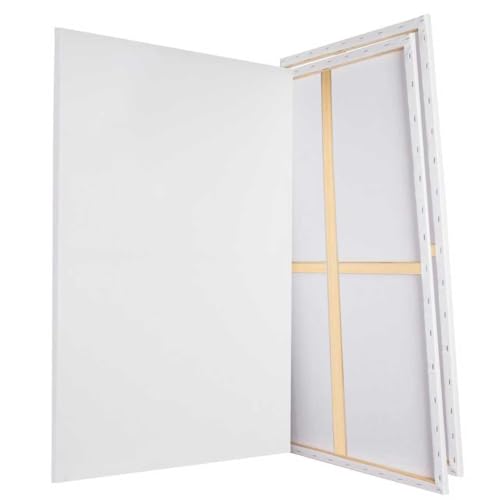 Stretched Canvases for Painting 3 Pack 30x40 Canvas Large Canvas for Painting, White Painting Canvases for Acrylic, Oil, Tempera, Watercolor or Other Paints (3Pack) - size: 30x40