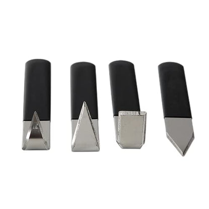 Hewnda 4 Pcs Metal Clay Carving Knife,Clay art craft sculpture, ceramic tool set for clay pottery,sculpture,modeling