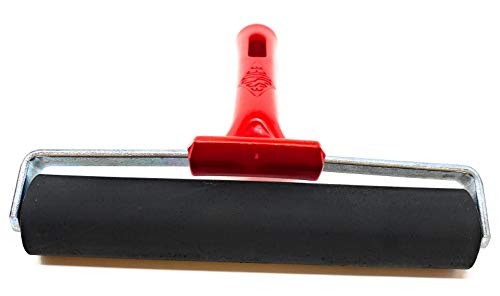 ESSDEE Ink Roller 5.90 Inch - Heavy Duty EPDM 70 Shore Hard Rubber Surface Brayer - Aluminium Core - Block Printing, Scrapbooking, Laminating Industrial Processes - size: 5.90 Inches