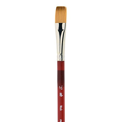 Princeton Velvetouch, Series 3950, Paint Brush for Acrylic, Oil and Watercolor, Wash, 1/2 Inch