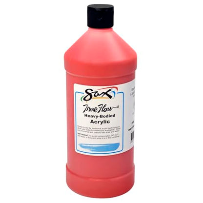 Sax Heavy Body Acrylic Paint for School and Arts and Crafts Use, Fire Red, 1 Quart - color: Fire Red, size: 32 Fl Oz (Pack of 1)