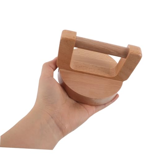 WRITWAA Wood Handled Baren for Printmaking Pressing Tool with Beech Wood Handle and Wiping Cloth, Linocut Hand Press Block for DIY Woodblock Printing and Craft Paper Pressing
