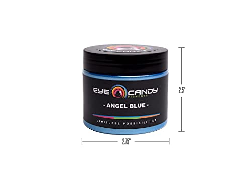 Eye Candy Pigments Premium Blue Mica Powder - Angel Blue (50gr) - for Epoxy, Resin, Soap, Paint, Woodworking, Acrylic Pouring, Bath Bombs, Fishing Lures - DIY Arts and Crafts Additive - color: Angel Blue