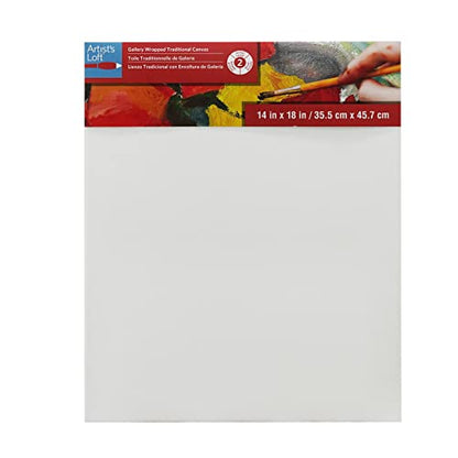 Artist's Loft Level 2 Gallery Wrapped Traditional Canvas, 12 Pack - size: 14\ x 18\