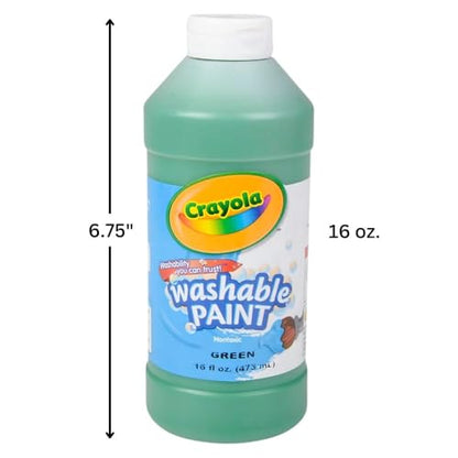 Crayola Washable Paint, Green, 16oz - color: Green