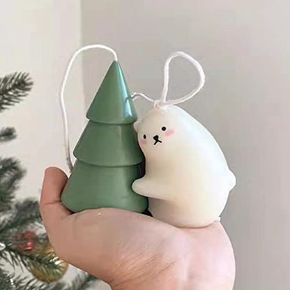 Plaster Casting Resin Mold Christmas Tree Bear Making Chocolate Fudge Great Craft Lover Silicone