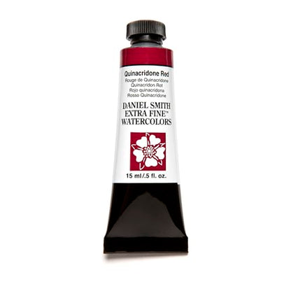 Daniel Smith 284600091 Extra Fine Watercolor 15ml Paint Tube, Quinacridone, Red, 0.5 Fl Oz (Pack of 1) - color: Red