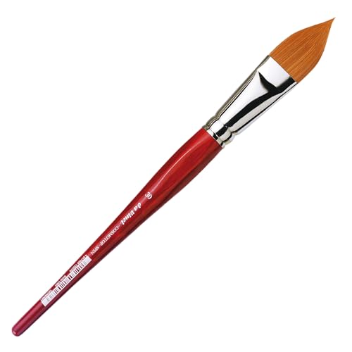 da Vinci Watercolor Series 5584 CosmoTop Spin Paint Brush, Pointed Oval Synthetic with Red Handle, Size 30 (5584-30) - size: Size 30, style: Pointed Oval