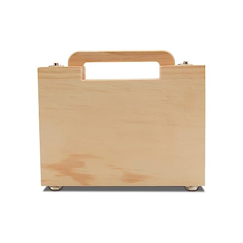 Unfinished Wood Mini Suitcase 5-3/4 x 8 inch, Pack of 1 Cigar Boxes Empty Wooden Boxes for Crafts, Travel, and Storage, by Woodpeckers - size: 5-3/4"