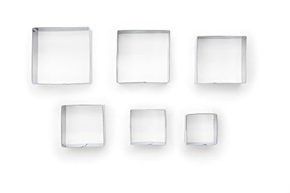 Fox Run, 1 x 2.75 x 2.75 inches, Square Cookie Cutter Set - color: Square Cookie Cutter Set