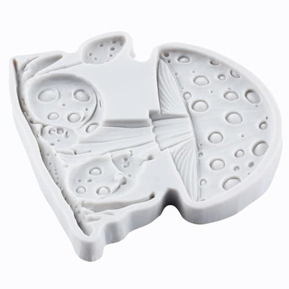 Mushroom Ladybug Polymer Clay Mold Mushroom Silicone Resin Molds for DIY Crafts Epoxy Resin Casting Air Dry Polymer Clay Plaster Jewelry Making - color: Style I