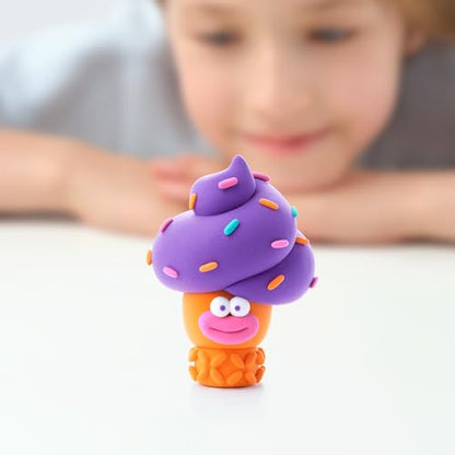 Hey Clay 15 Cans Set - Colourful Modelling Kids Air-Dry Clay 15 Cans with Sculpting Tools and Fun Interactive Instructions for Children Age 3+ (Nice Ice Cream) - style: Nice Ice Cream