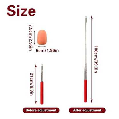 2 Sets Telescoping Sponge Stick with 2 Extra Replaceable Absorbent Sponge Heads, Pottery Supplies for Artist and DIYers to Remove Excess Water from Pottery, Adjustable Length from 8.8'' to 39''