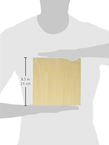 Ampersand Artist Panel Unprimed Basswood, 1.5 Inch Depth, 8X8 Inch (UPWP150808) - size: 8X8, style: 1-1/2" Cradled
