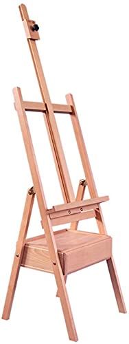 Easel H Frame Studio Easel Stand with Drawer for Student Artist and Beginners,Adjustable Art Ing Easel with Storage Box for Drawing-B,