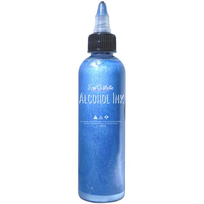 Premium Alcohol Ink|Metallic or Glitter Vibrant|High Saturated Unique Colors|4oz|for Tumblers,Coasters,Resin Dye,Alcohol Ink Paper,Yupo,Resin Petri Dish|by Ezgi Sertcetin (Metallic Baby Blue) - color: Metallic Baby Blue