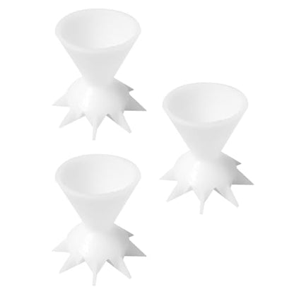 TOPINCN 7 Funnel Split Cup for Acrylic Paint, Flower Pattern Pouring Cup Multifunctional Suitable for Fluid Art Techniques Painting Accessories (White), Default, TOPINCNn53ydroxiw-66