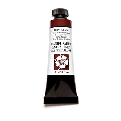 DANIEL SMITH 284600010 Extra Fine Watercolor 15ml Paint Tube, Burnt Sienna, 0.5 Fl Oz (Pack of 1) - color: Burnt Sienna