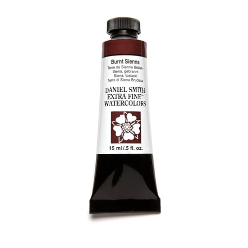 DANIEL SMITH 284600010 Extra Fine Watercolor 15ml Paint Tube, Burnt Sienna, 0.5 Fl Oz (Pack of 1) - color: Burnt Sienna