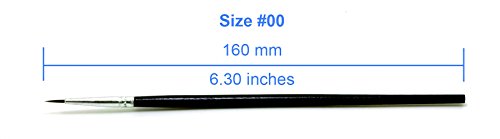 50 Pcs Pack of Synthetic Fine Detail Paint Brushes Set for Miniature, Scale Model, Art Painting in Acrylic, Oil, Watercolor - Pointed Round (Size #00 (Small)) - size: Size #00 (Small)
