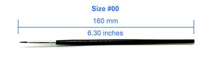 50 Pcs Pack of Synthetic Fine Detail Paint Brushes Set for Miniature, Scale Model, Art Painting in Acrylic, Oil, Watercolor - Pointed Round (Size #00 (Small)) - size: Size #00 (Small)